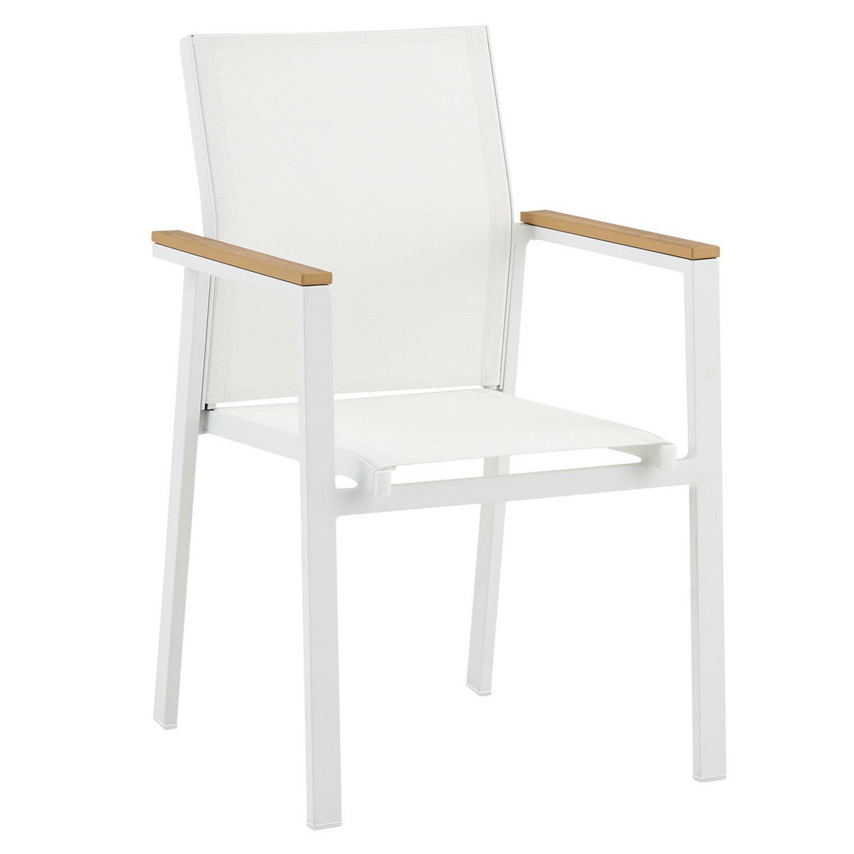 GARTENSTÜHLE WINDY 6ER-SET - Weiß, Metall (56/87/58cm) - IDIMEX