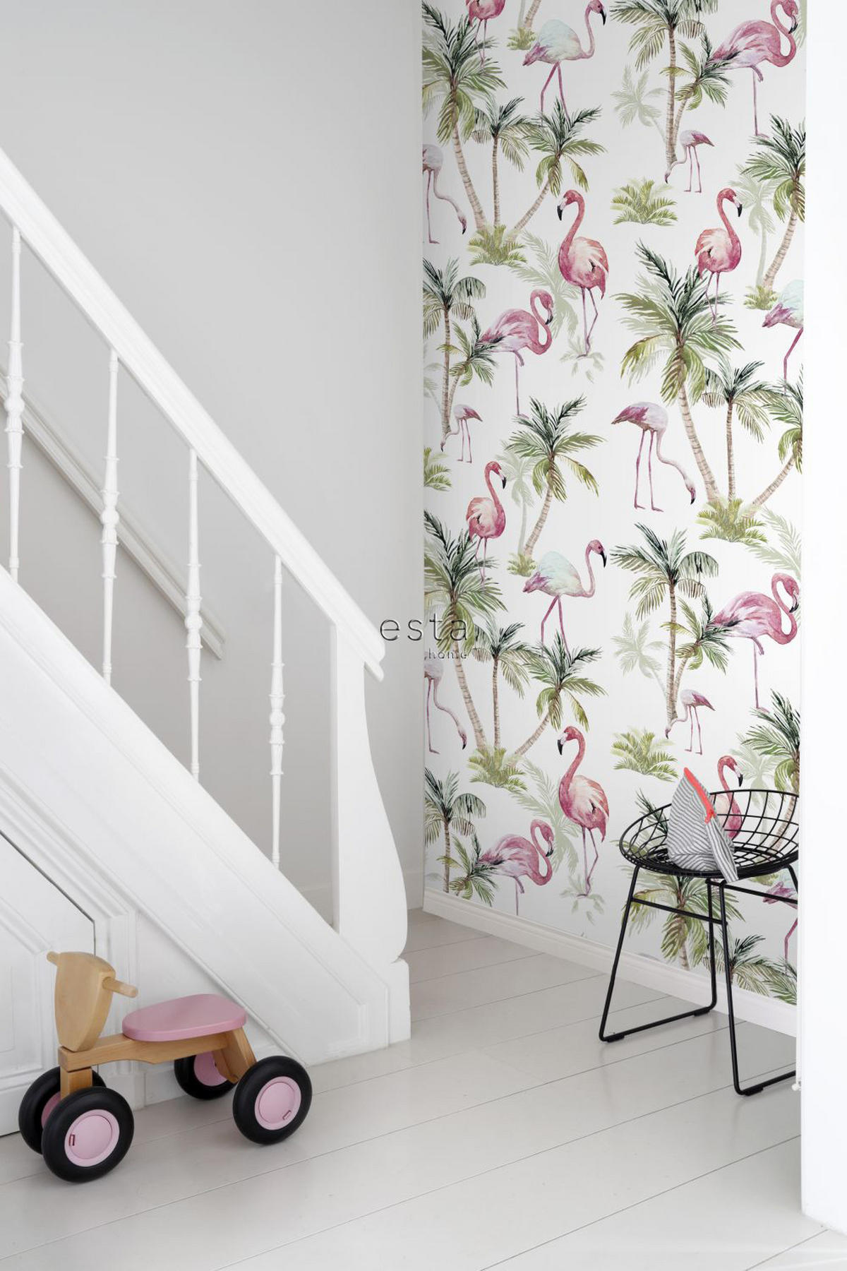 XXL-VLIESTAPETE Flamingos 50 x 900 cm - Pink, Papier (50/0.1cm) - ESTAhome