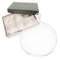 CHRISTBAUMKUGELN Kristall Transparent 8cm (Glas / 6 Stk.) - Transparent, Glas (8/8/8cm) - Krebs Glas Lauscha