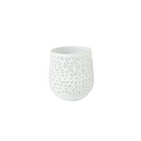 VASE White Carved, Glas, Antikweiß, 17 cm - Weiß, Glas (17cm) - Goebel