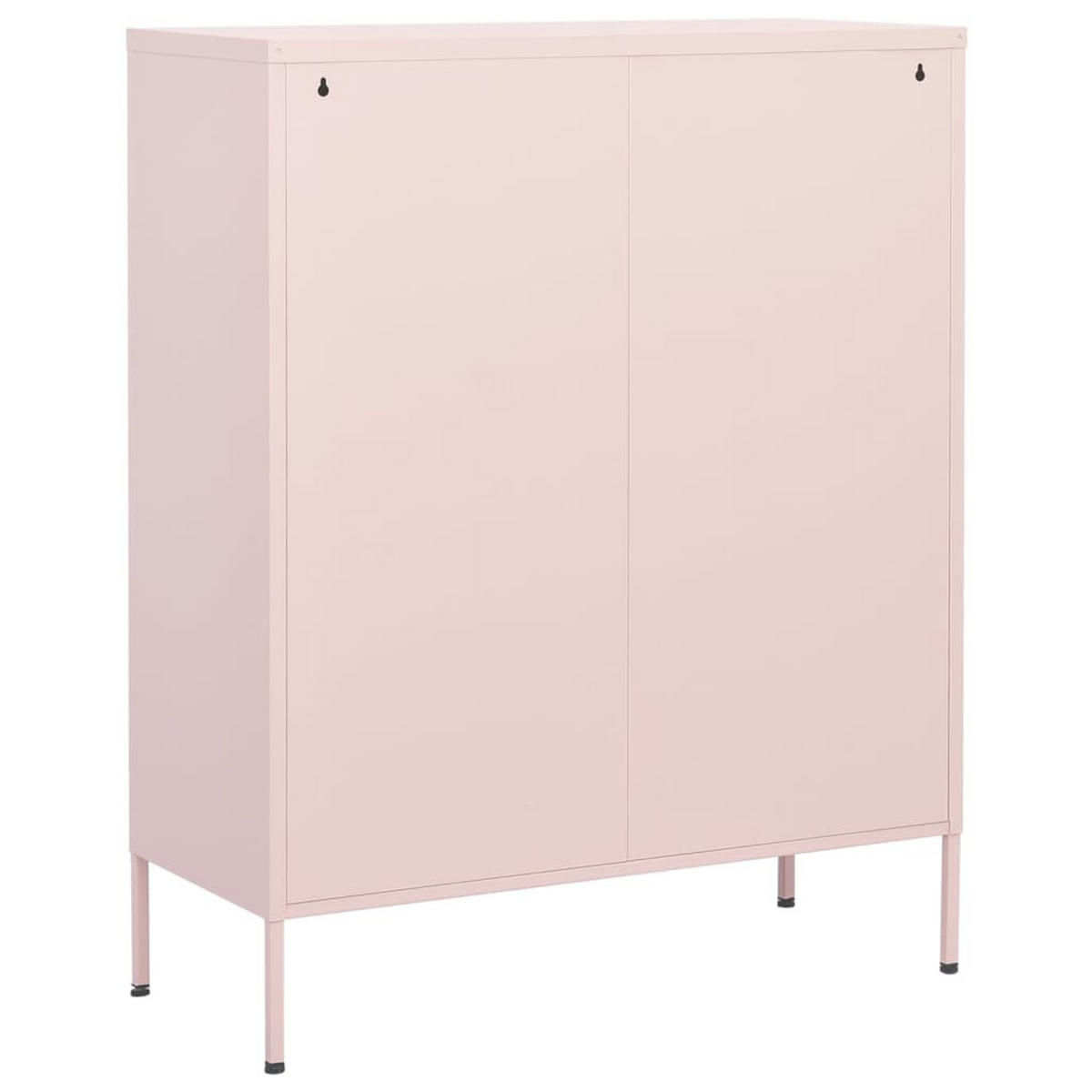 METALLSCHRANK Kevi Metall Rosa 80x35x101,5 cm Stahl - Rosa, Metall (80/101.5/35cm) - DELUKE