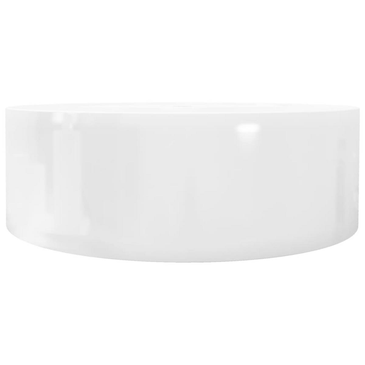 WASCHBECKEN Keramik Hahnloch/Überlaufloch Weiss Rund - Weiß, Keramik (46.5/15.5/46.5cm) - vidaXL