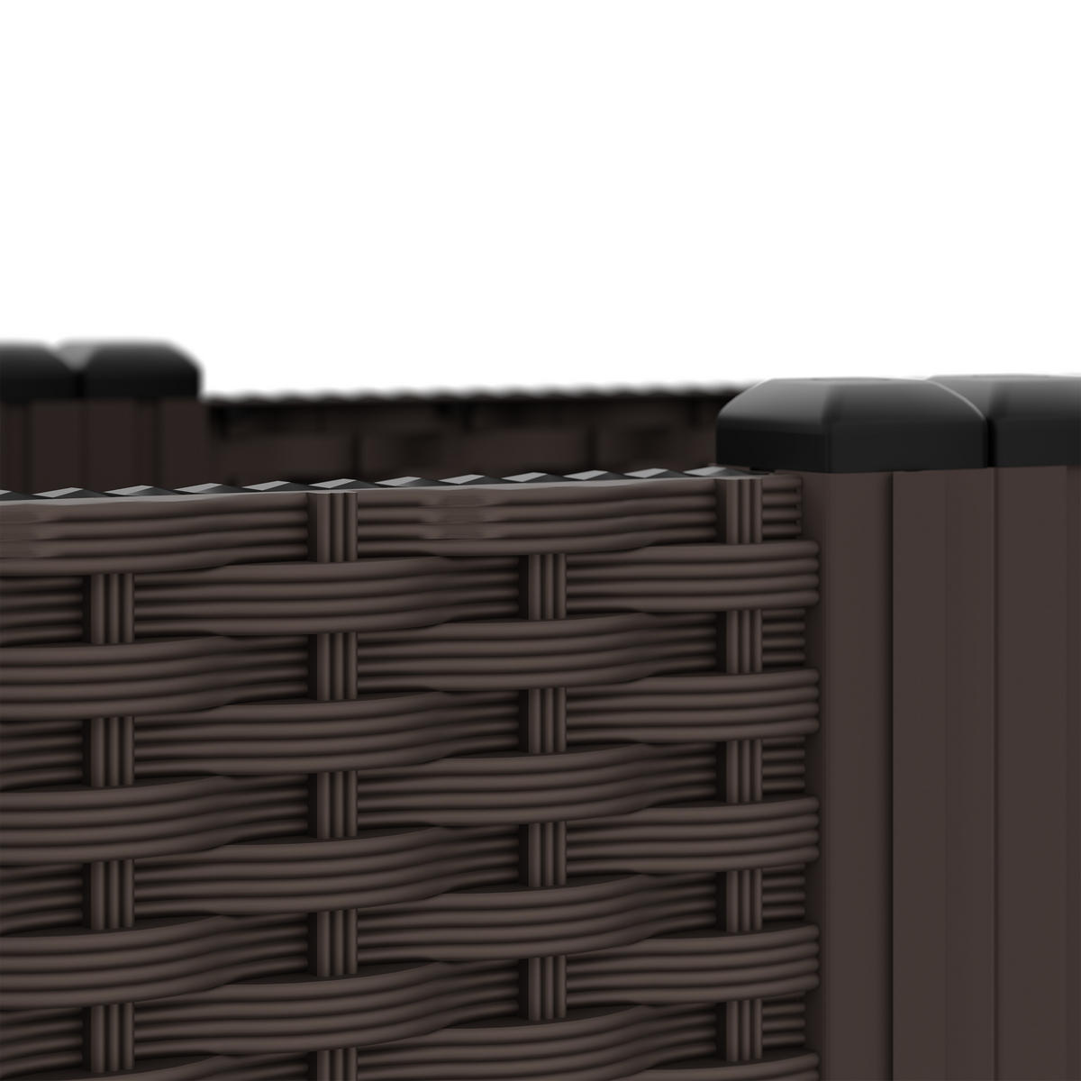 PFLANZKÜBEL - Braun, Kunststoff (80/38/40cm) - Relaxdays