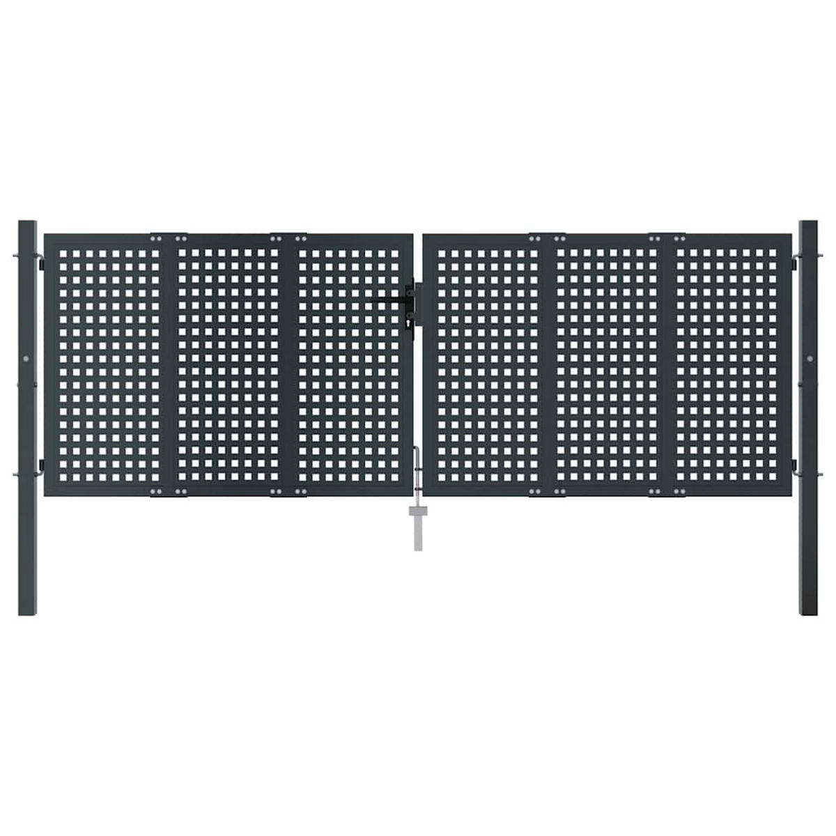 GARTENTOR Anthrazit 300/100 Cm Stahl - Anthrazit, Metall (6/150cm) - vidaXL