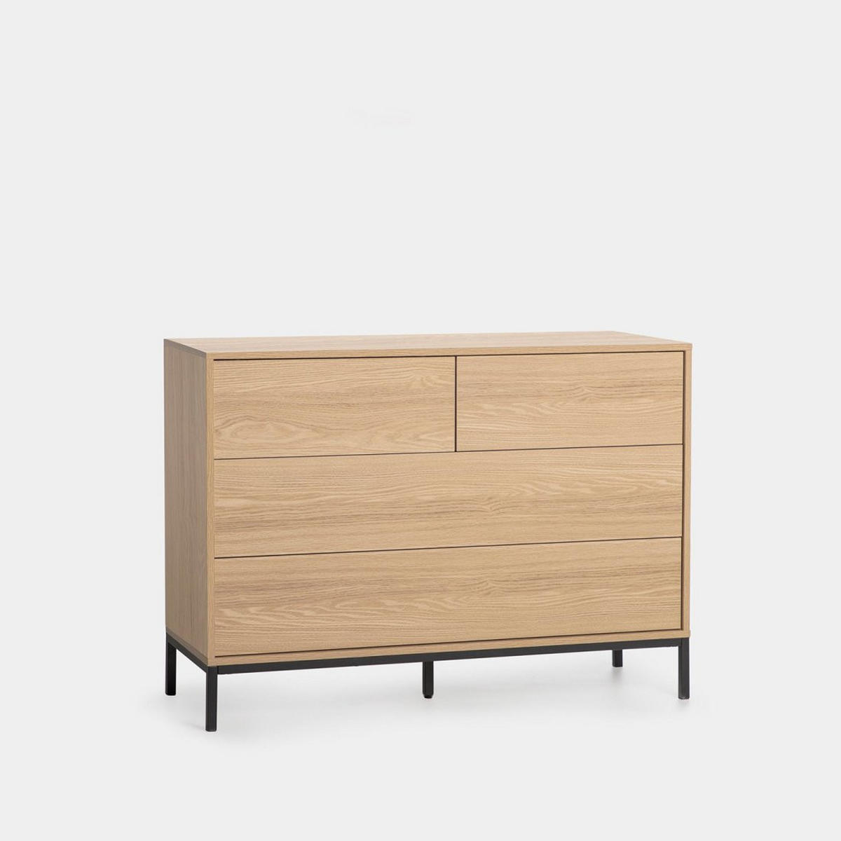 KOMMODE MIT SCHUBLADEN Remi Natürlich 110 cm x 80 cm - Naturfarben, Holzwerkstoff (110/80/40cm)