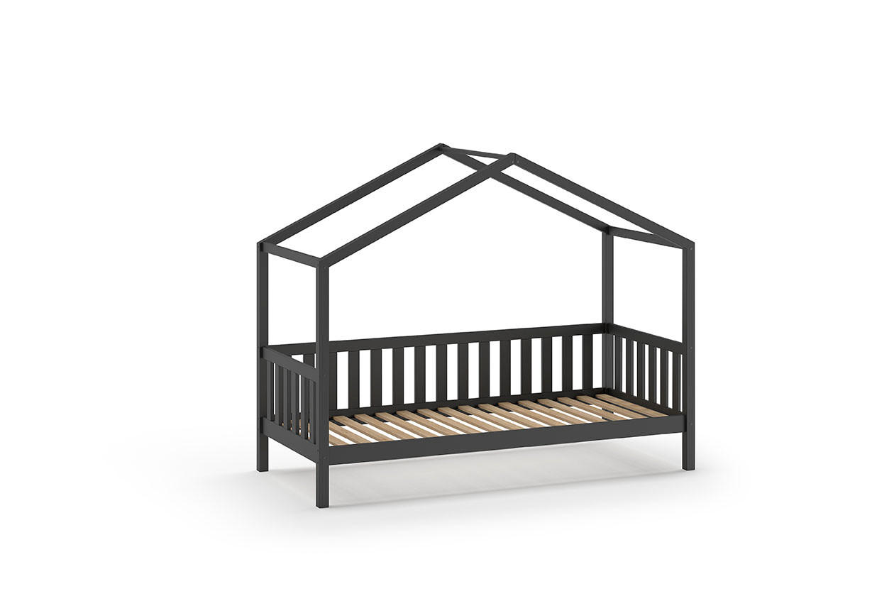 HAUSBETT DALLAS Grau 97x211x170 cm - Grau, Holz - FURNLUX