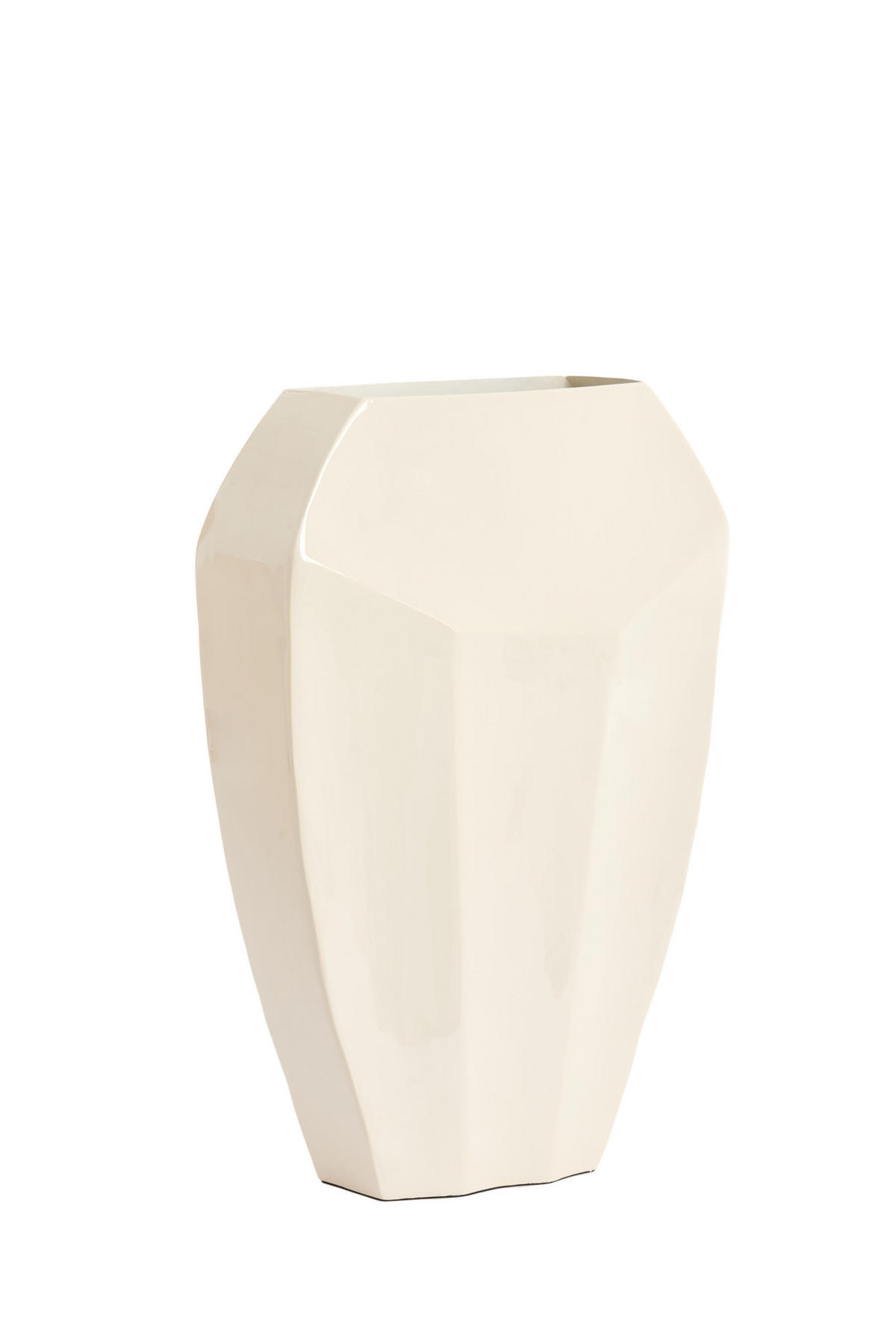 VASE Cordoba Weiß 30/13/45 cm - Creme, Metall (45cm) - Light & Living