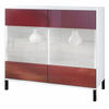 KOMMODE Bari Bordeaux Hochglanz - Bordeaux, Holzwerkstoff (92.5/83.5/35cm) - Vladon