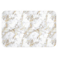 WC PŘEDLOŽKA Zlaté žilky - Mramor - Bílý 90x60 cm - bílá, textil/plast (90/1cm) - OnlyWow