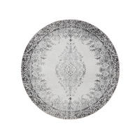 VINTAGE-TEPPICH George waschbar ø 120 cm rund - Schwarz/Grau, Kunststoff (120/120cm) - benuta