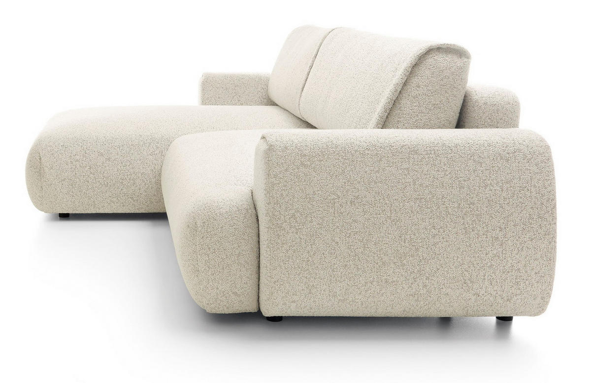 ECKSOFA mit Schlaffunktion 270 cm Ralto, Links, Creme - Creme, Holz (270/167cm) - Emporius