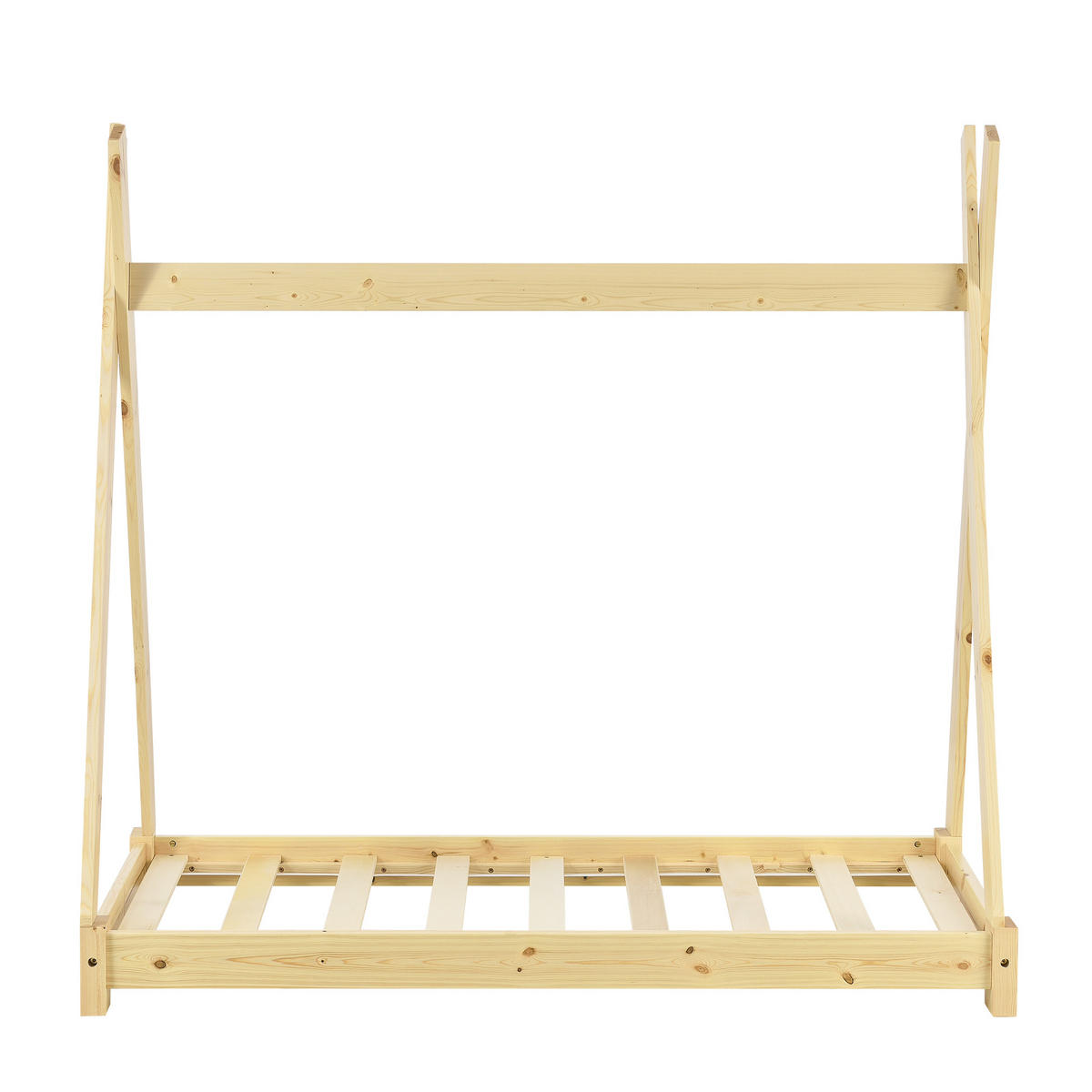 KINDERBETT Onejda - Naturfarben, Holz (70/140cm) - [en.casa]