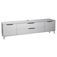 LOWBOARD Erna 216x45x62 Kreidegrau matt Lack - Hellgrau, Holzwerkstoff (216/62/45cm) - 58aufmkessel