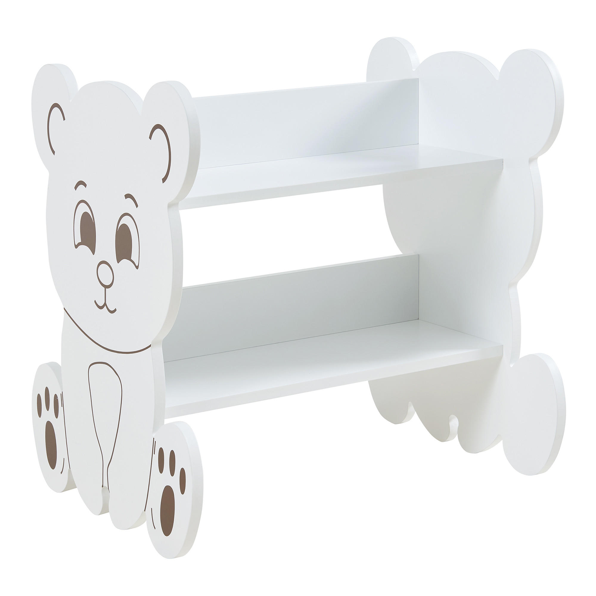 KINDER-STANDREGAL Tårnby - Weiß, Holzwerkstoff (56/60/56cm) - [en.casa]