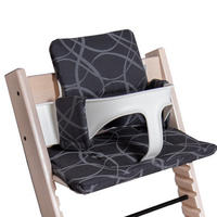 KINDERSTUHLPOLSTER Hochstuhl Sitzkissen Set für Stokke Tripp Trapp - Dunkelgrau/Anthrazit, Textil (27/7/38cm) - Hoppediz