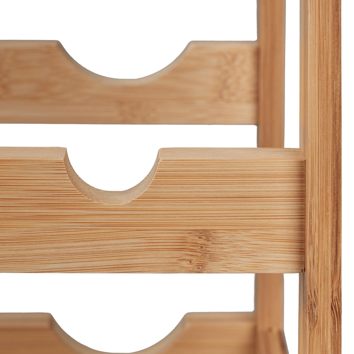 WEINREGAL - Hellbraun, Holz (45/30/23.5cm) - Relaxdays