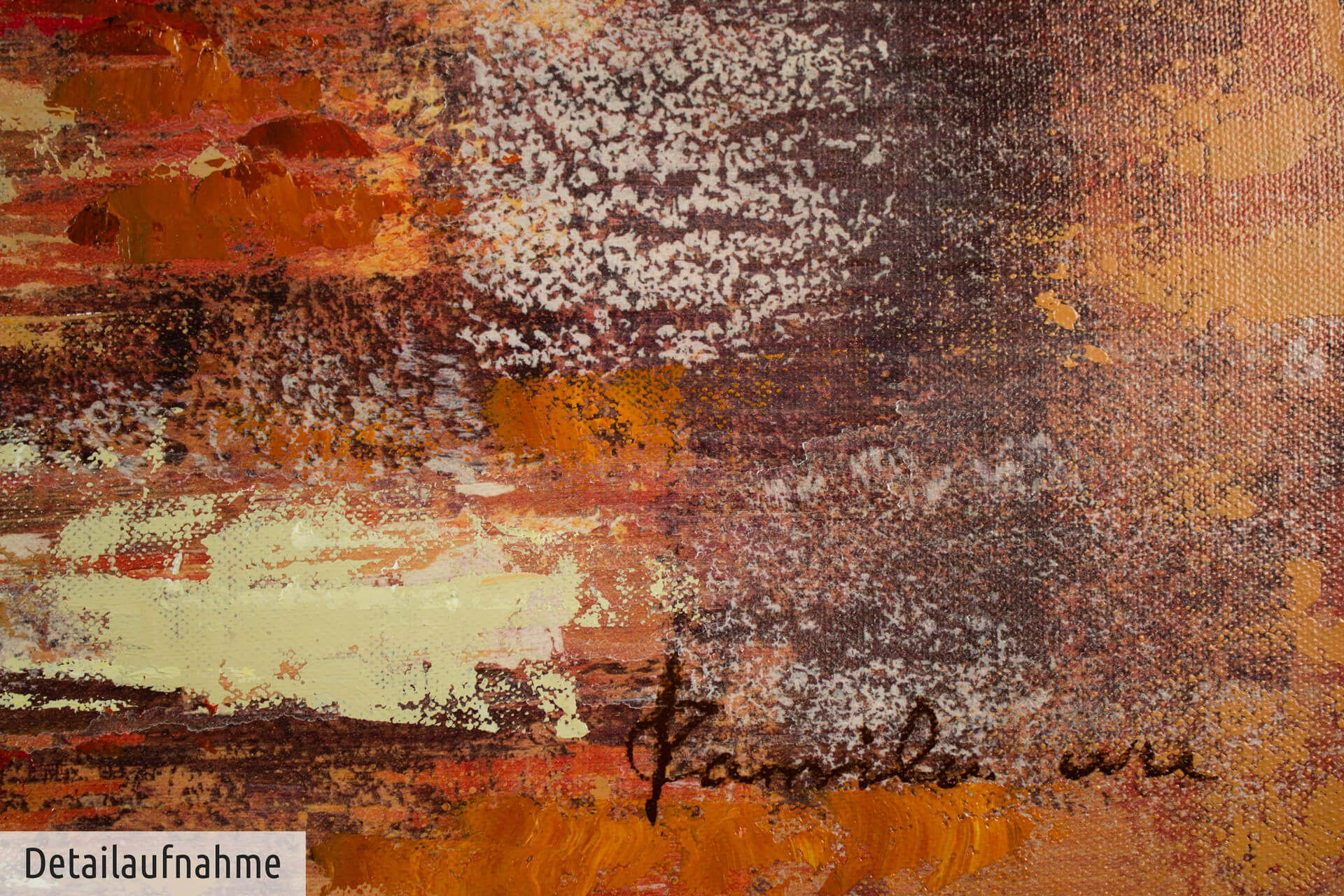 ÖLGEMÄLDE 80/80 cm - Braun, Holz/Textil (1.6/80cm) - KUNSTLOFT