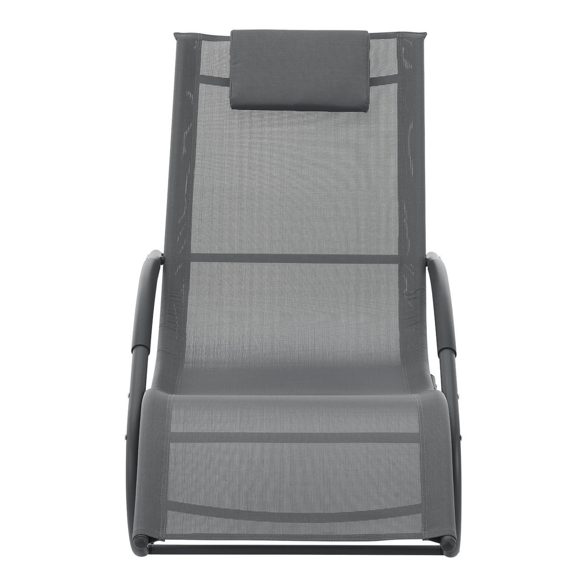 SCHAUKELLIEGE Tarent - Dunkelgrau, Metall (174/88/63cm) - [en.casa]