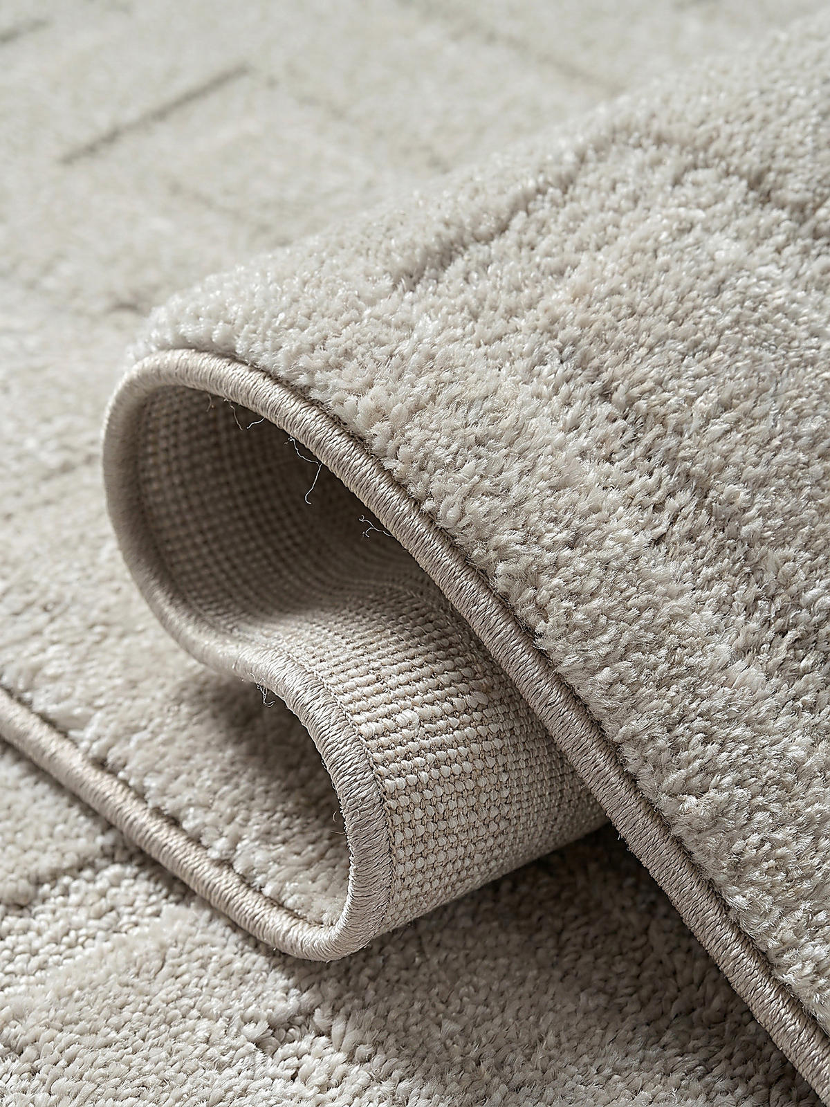 KURZFLORTEPPICH Geometrisch MUOTA Polypropylen Beige 160 x 220 cm - Beige, Textil (160/220cm) - KADIMA DESIGN