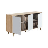 KOMMODE Eiche, Weiß 41/154/75 cm - Braun, Holzwerkstoff (154/75/41cm) - DMORA