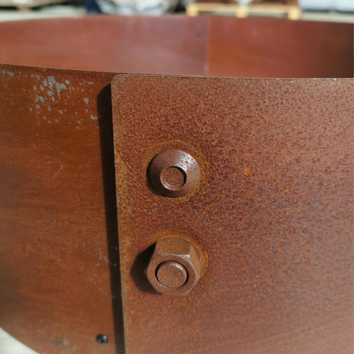PFLANZRING Rostbraun Cortenstahl 20x70 cm - Kupferfarben, Metall (70/20/70cm) - Relaxdays