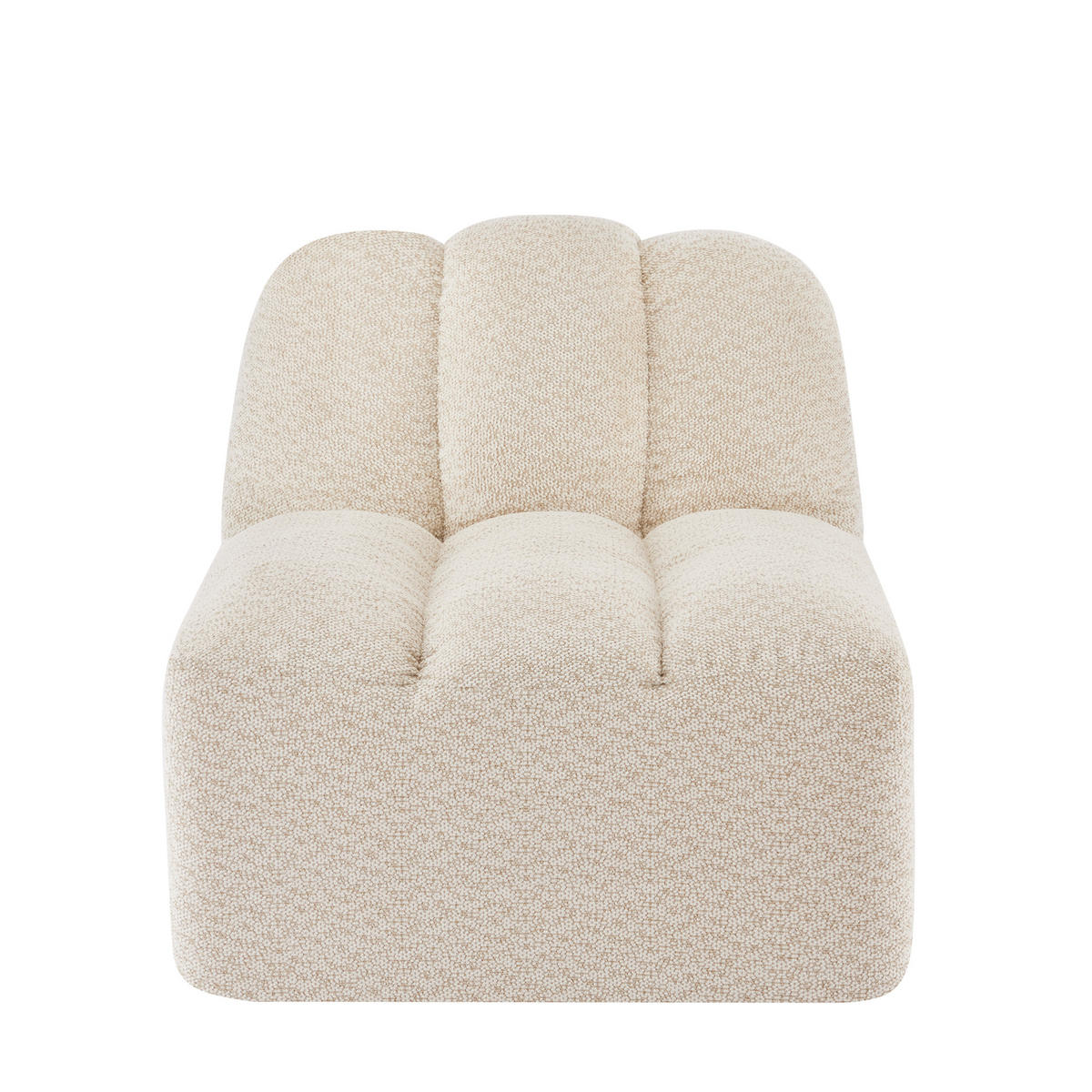 SESSEL ohne Armlehnen aus Granular Fleece, DE-42651, Beige-Weiß - Beige/Weiß, Textil (78/79/104cm) - ComfortXL