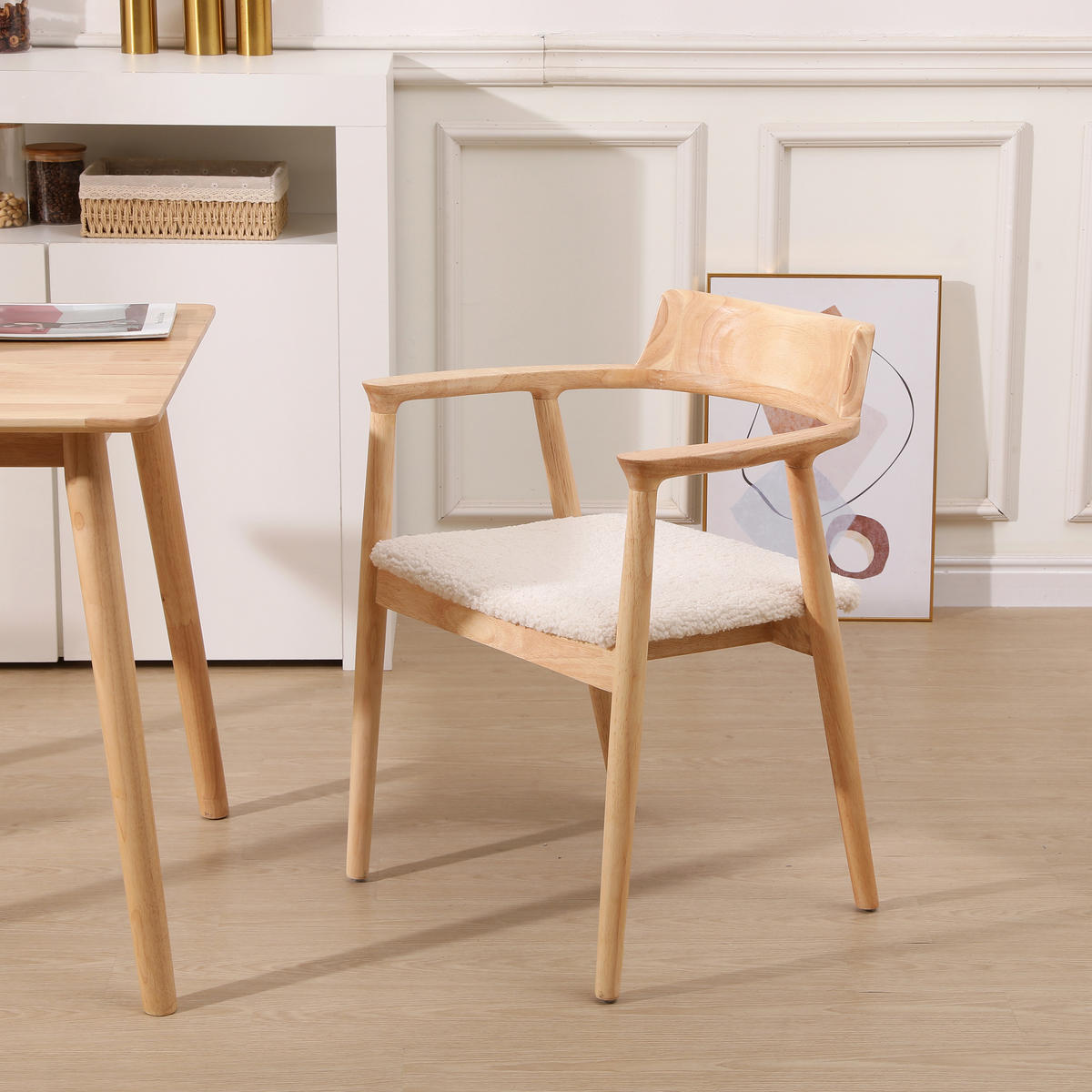 STUHL 2er-Set Holz Weiß - Weiß, Holz (58/75/57.5cm) - Nordlys