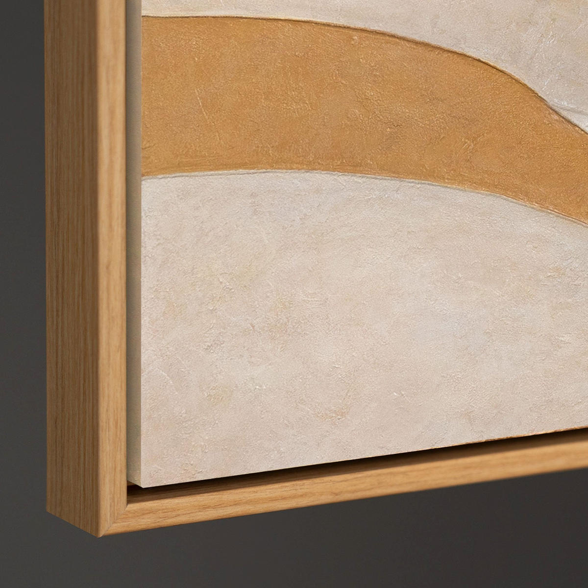 GEMÄLDE Wärmestrom Schattenfugenrahmen Eichefarben 120x60 cm - Eichefarben, Holz (120/60cm) - YS-art gallery