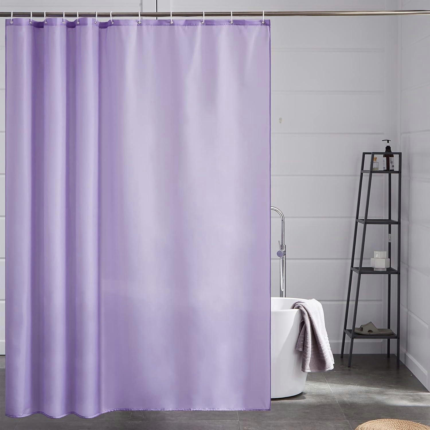 DUSCHVORHANG Stoff Lila 180 x 200 cm - Flieder, Textil (180/200cm)