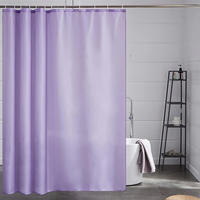 DUSCHVORHANG Stoff Lila 180 x 200 cm - Flieder, Textil (180/200cm)