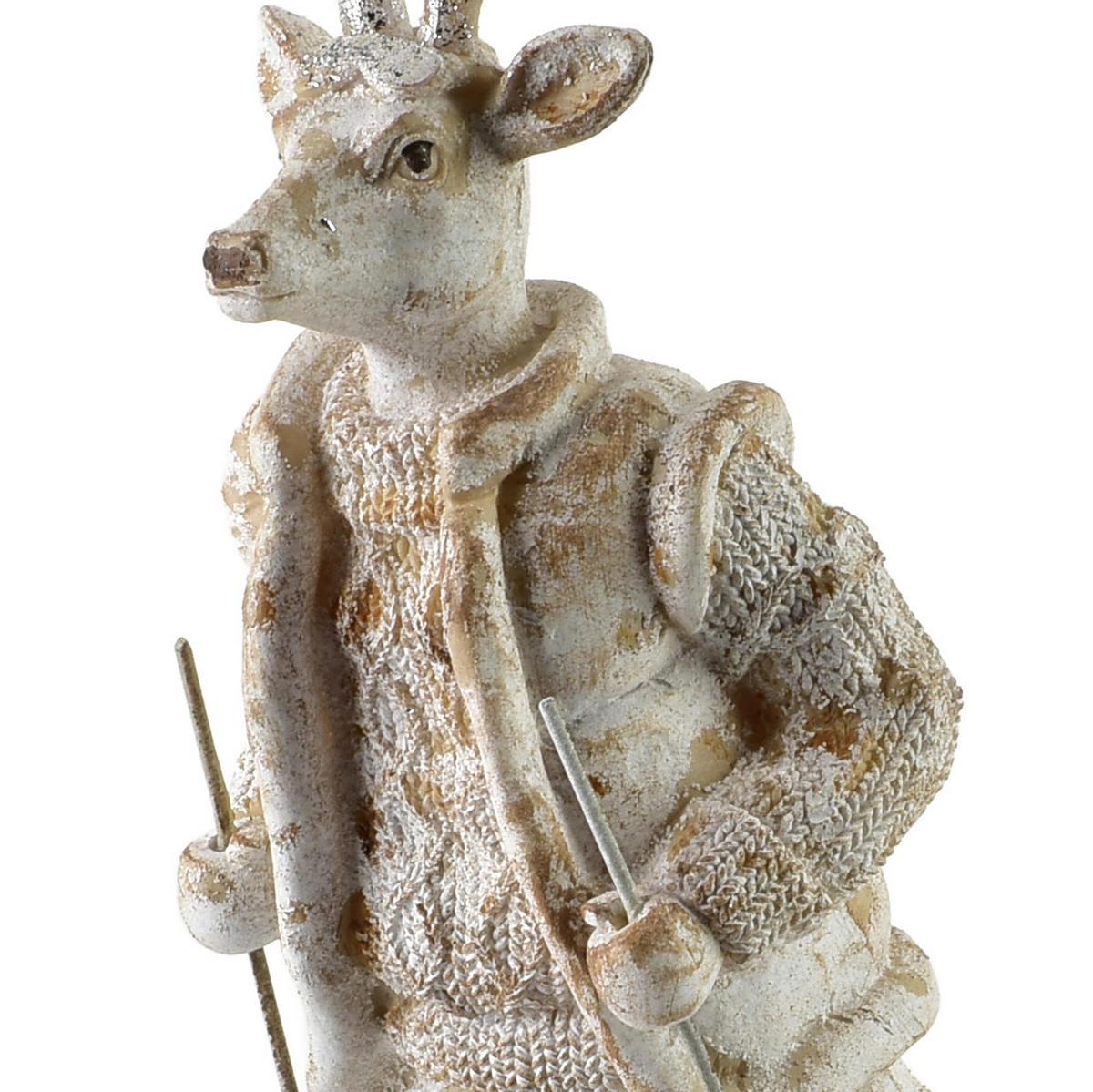 DEKOFIGUR Santa Lila Weiß 16x11x32,5 cm Kunststoff - Weiß, Kunststoff (11/32.5/16cm) - Mondex
