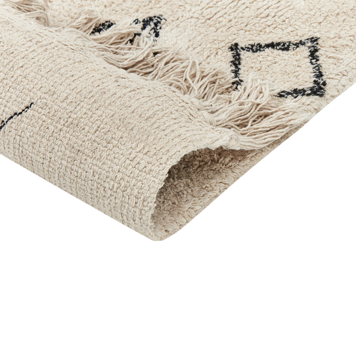 KURZFLOR-TEPPICH Somek 230/160 cm - Beige, Textil (160/230cm) - Beliani