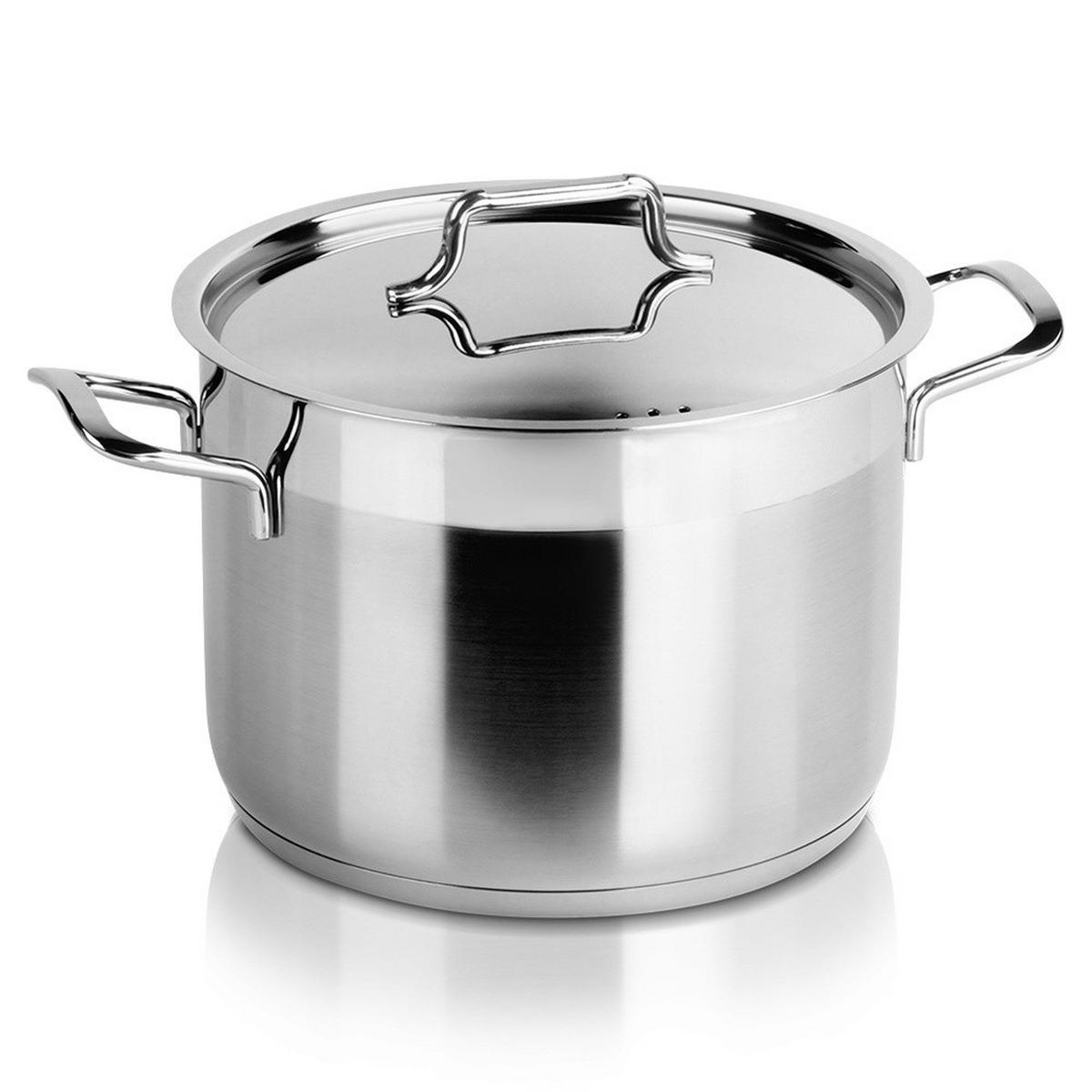 KOCHTOPF Anett mit Edelstahldeckel silber - Silberfarben, Metall (4.6cm) - Orion 