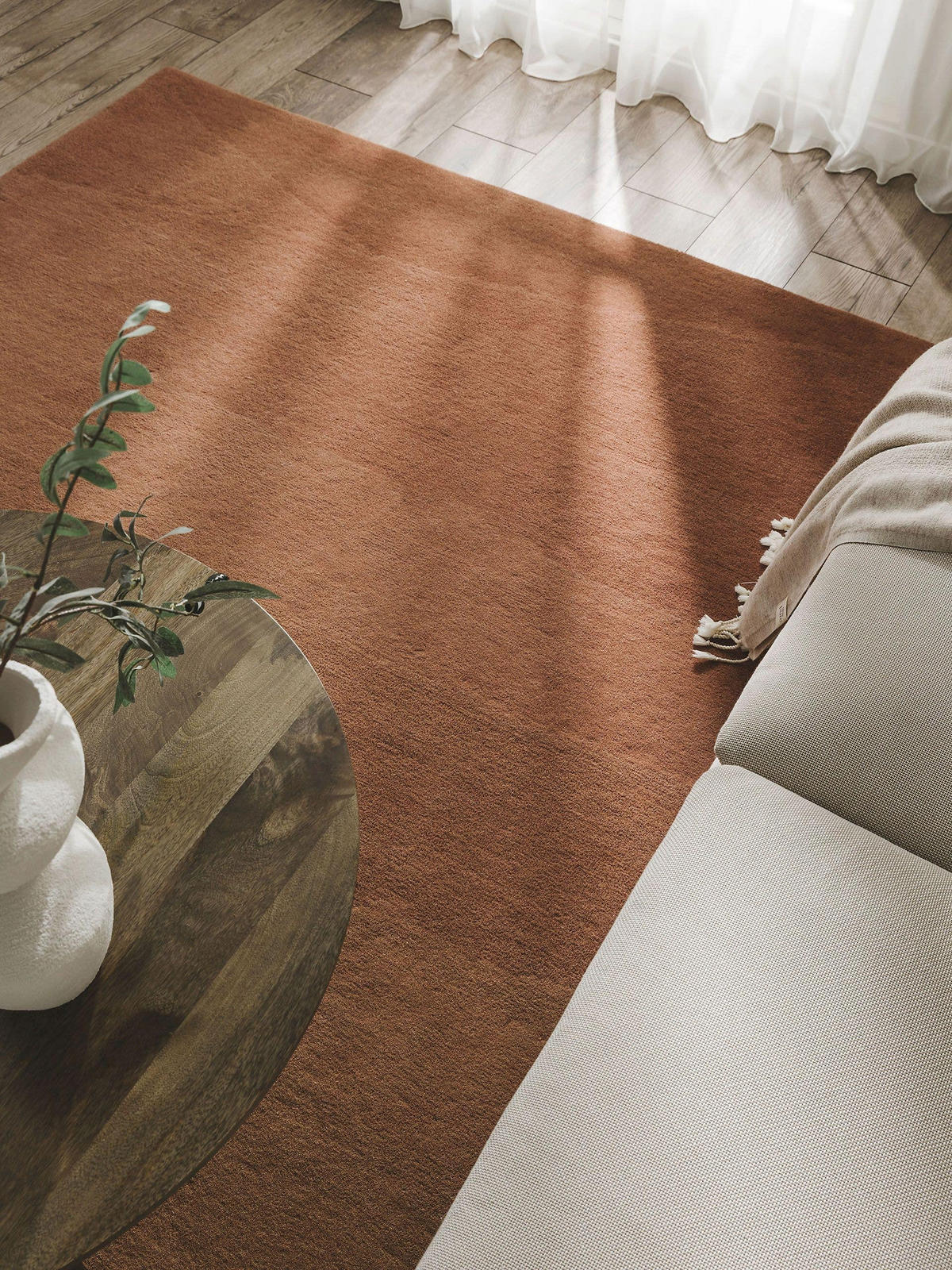 WOLLTEPPICH Dawn Terracotta 120x170 cm - Terracotta, Textil (120/170cm) - benuta Pure