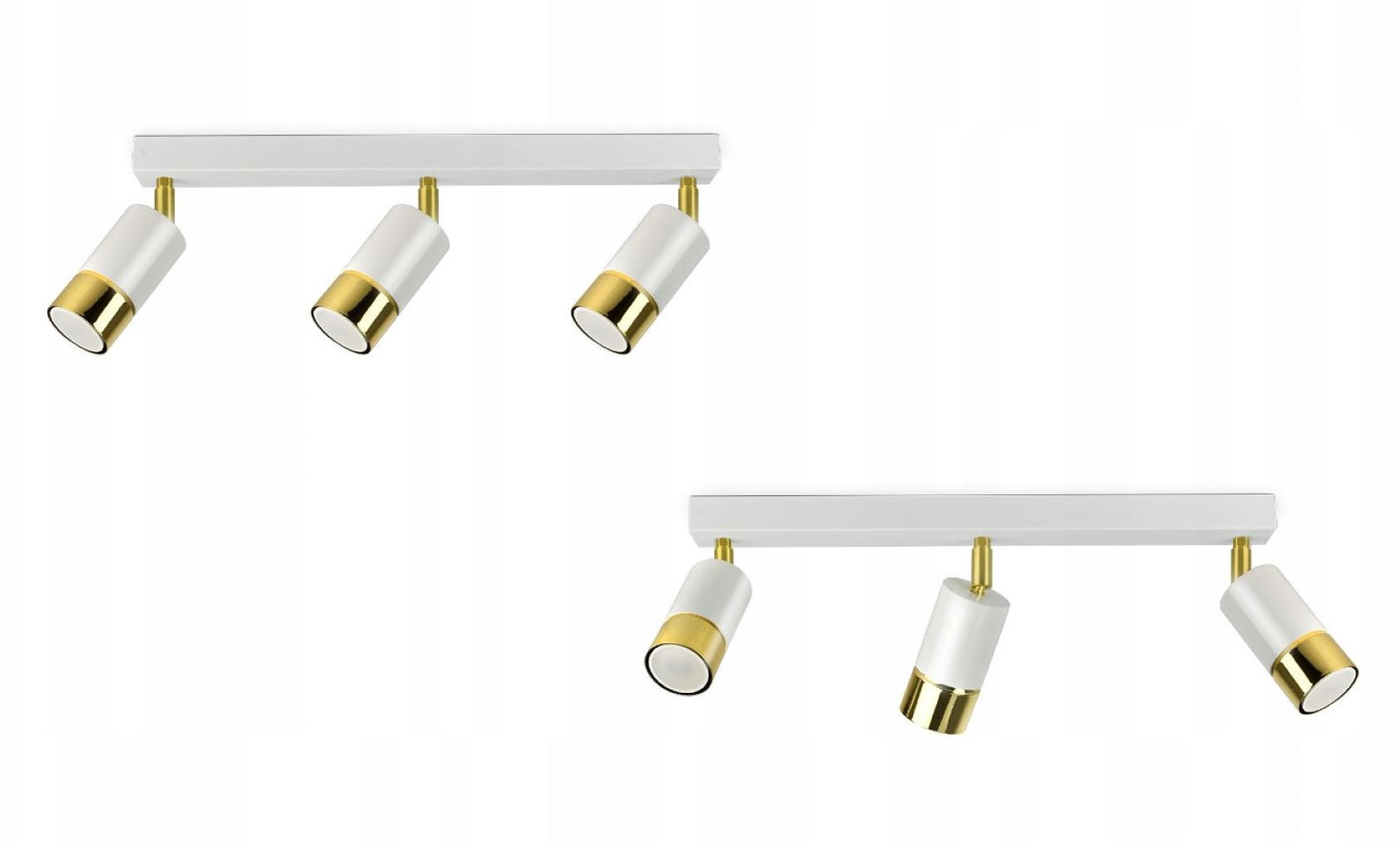 DECKENLEUCHTE Milano Spot - Weiß Hochglanz/Goldfarben, Metall (8/50/18cm) - kiki design
