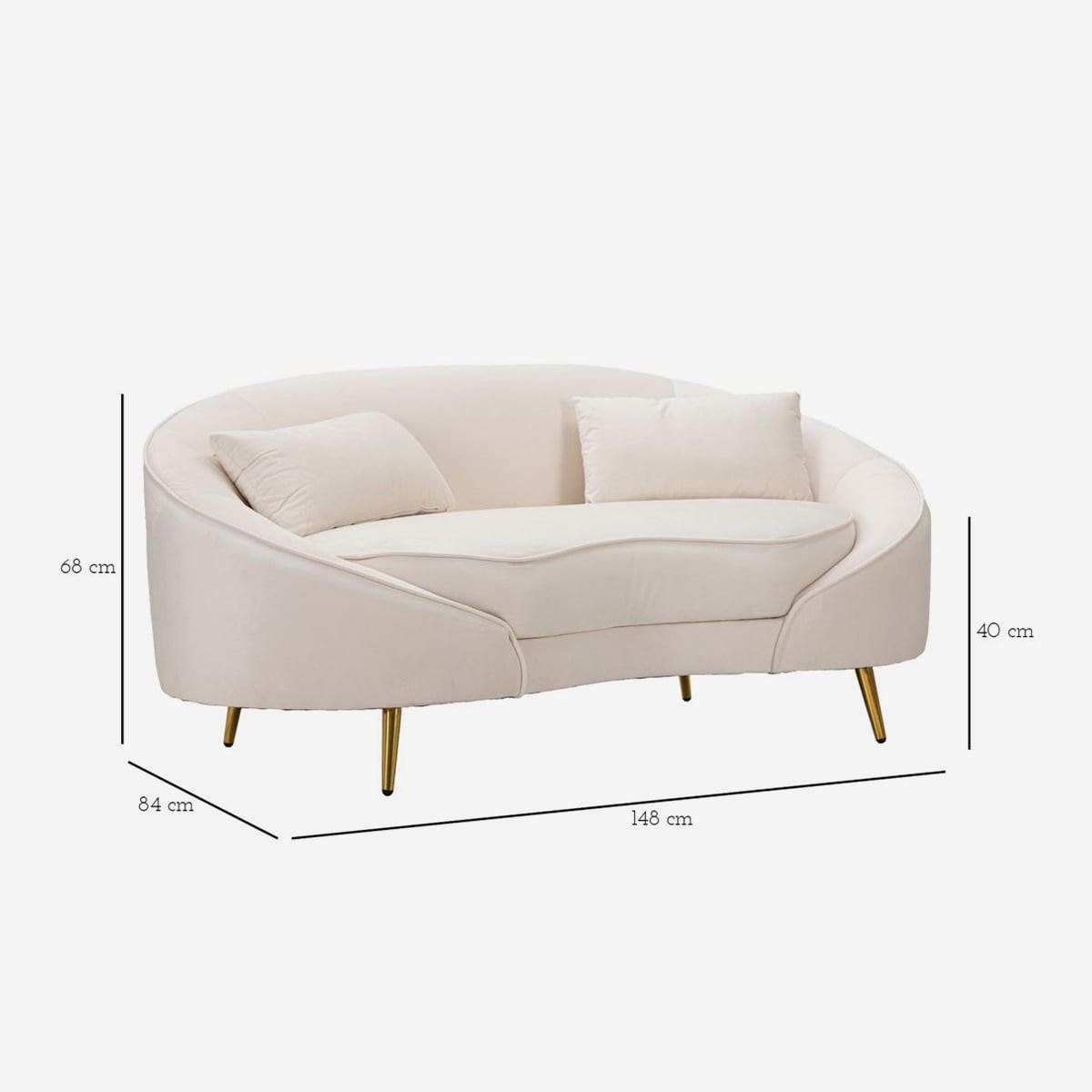 2-SITZER Sofa gepolstert Oslo - Schwarz - Schwarz, Holz/Kunststoff (148/68/84cm) - Pasmara
