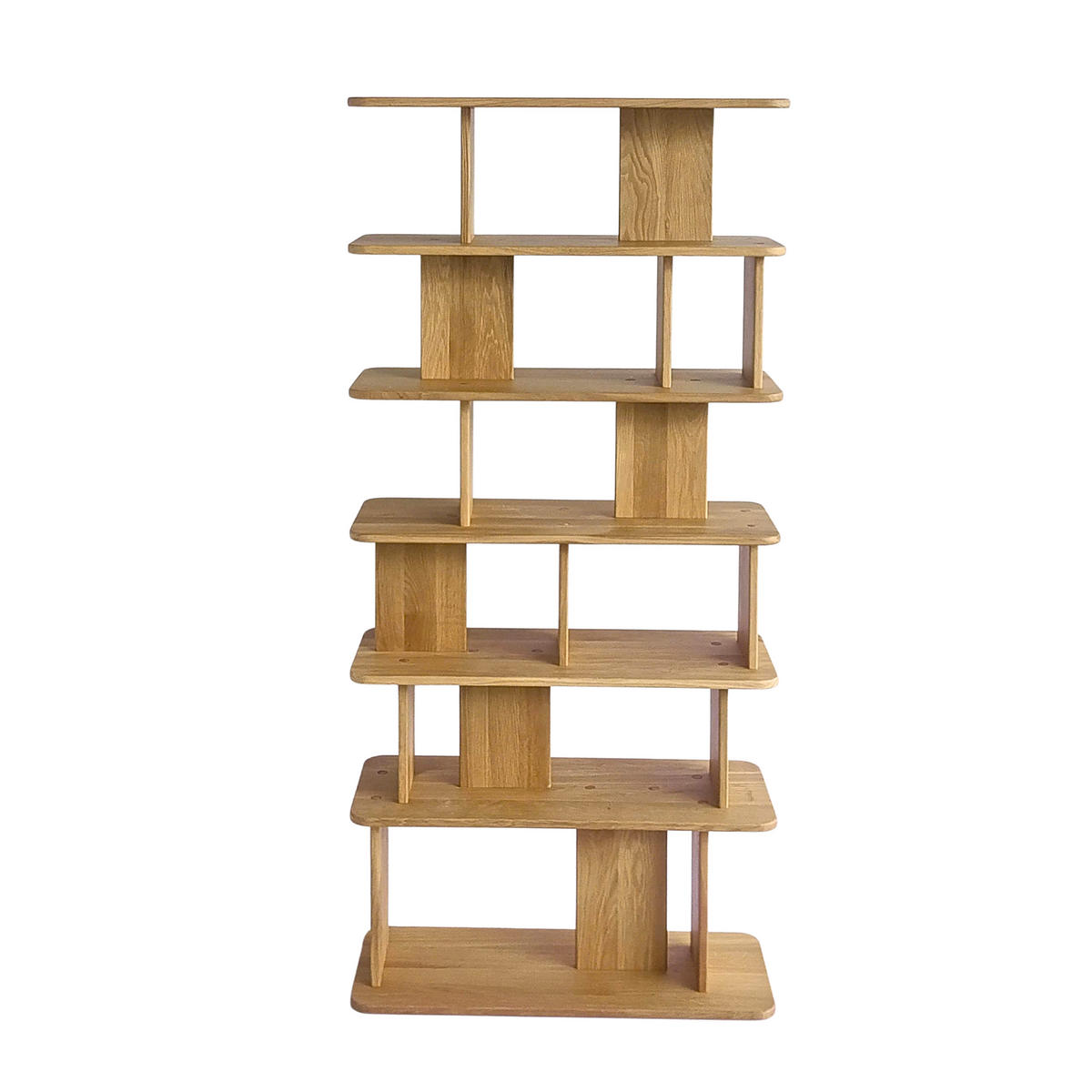 BÜCHERREGAL Franz, Natur Massiveiche - Beige, Holz (90/192/35cm) - WOODEK