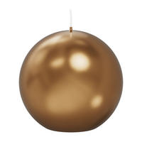 KUGELKERZEN Gold Ø 100 mm, 6 Stück - Goldfarben, Paraffin (10/10/10cm) - Wiedemann Kerzen