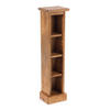 CD REGAL TOWER Mahagoni Massivholz, 4 Fächer 08 honigfarben gewachst - Honig, Holz (16/76/15cm) - DESIGN DELIGHTS