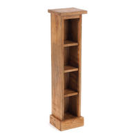 CD REGAL TOWER Mahagoni Massivholz, 4 Fächer 08 honigfarben gewachst - Honig, Holz (16/76/15cm) - DESIGN DELIGHTS