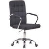 DREHSTUHL Stoff schwarz - Chromfarben/Schwarz, Textil/Metall (56/93/60cm) - CLP