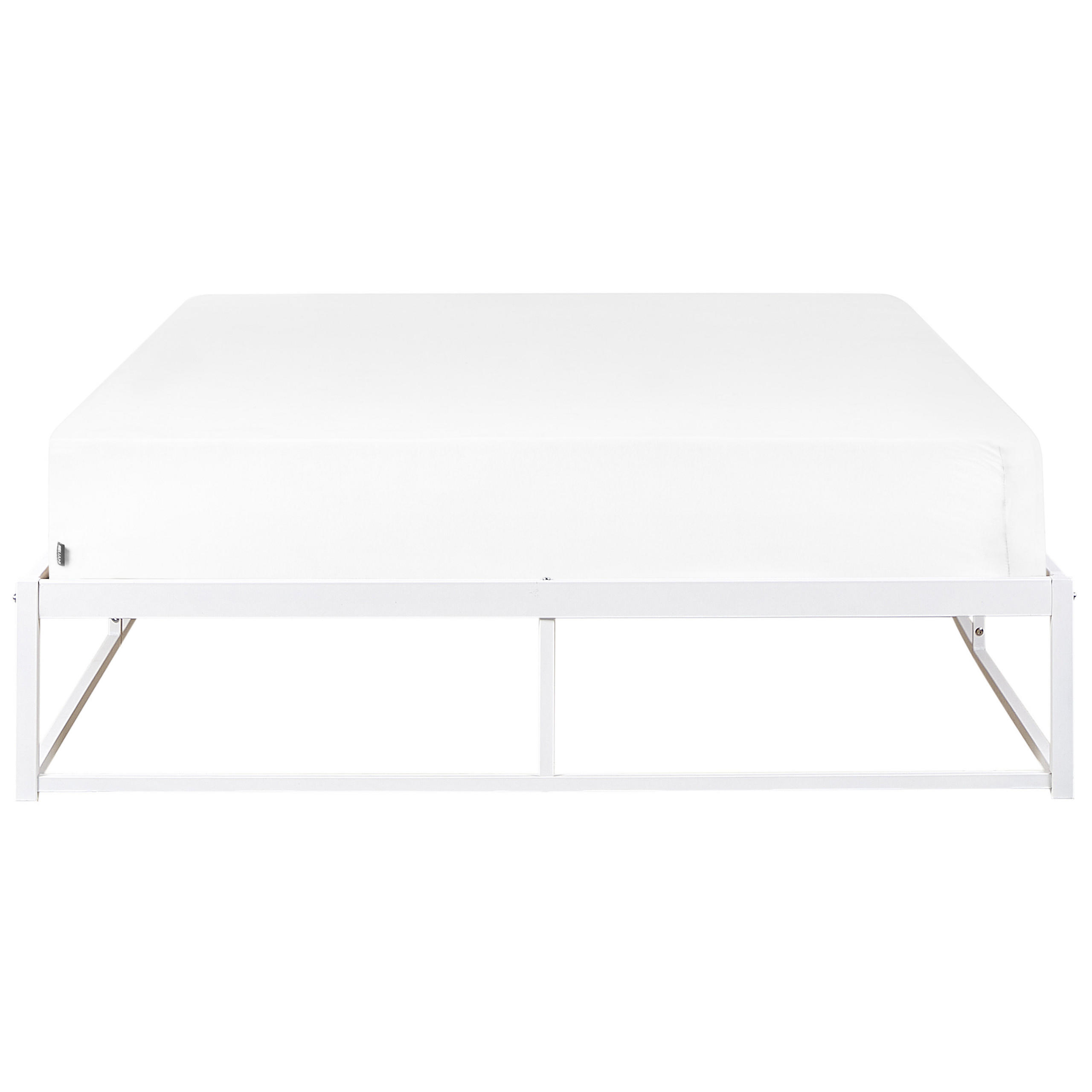 BETT mit Lattenrost 140x200 cm Weiß Viry - Weiß, Metall (140/200cm) - Beliani