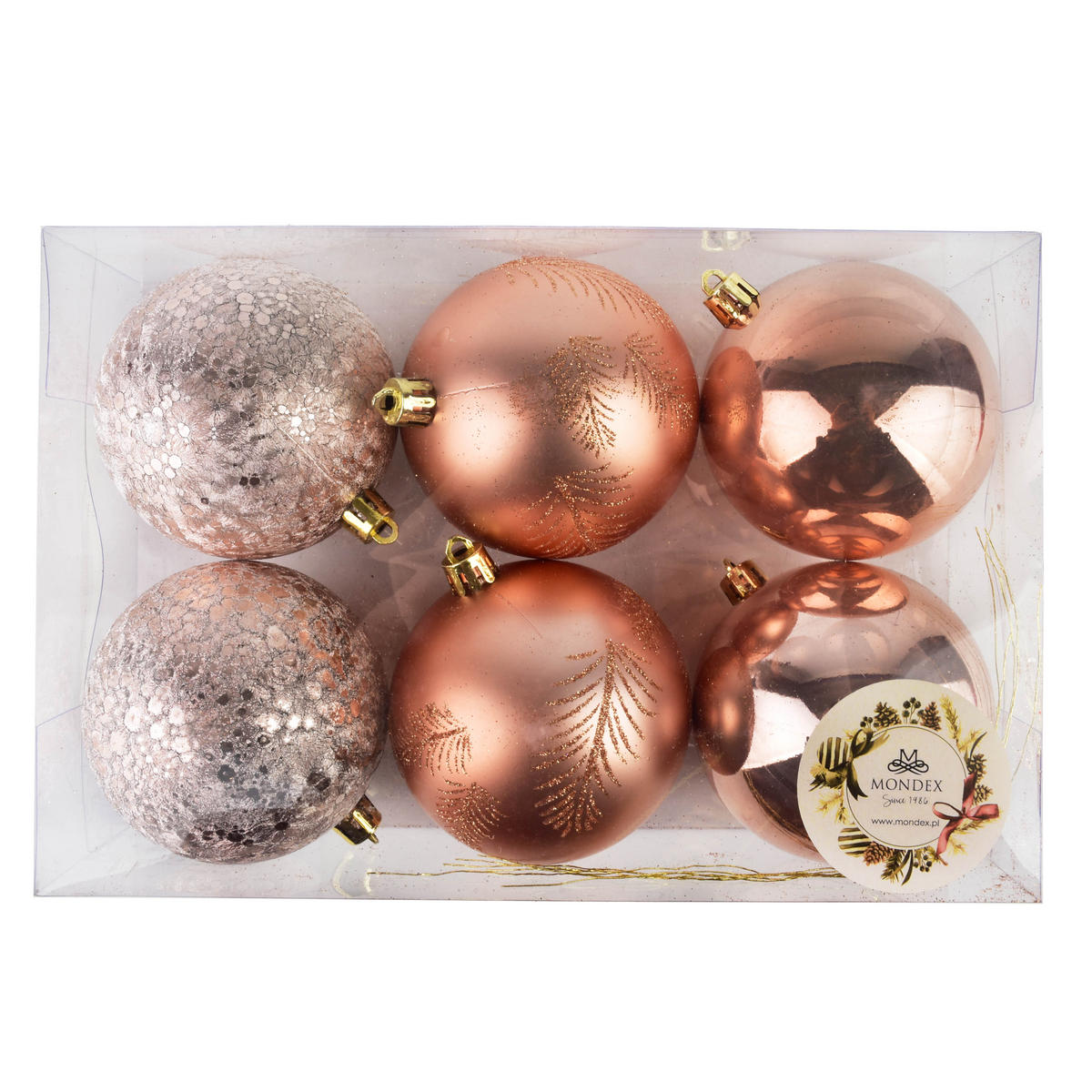 CHRISTBAUMKUGEL-SET Santa Lila 6-tlg 8cm Kunststoff - Rot, Kunststoff (9/16/25cm) - Mondex