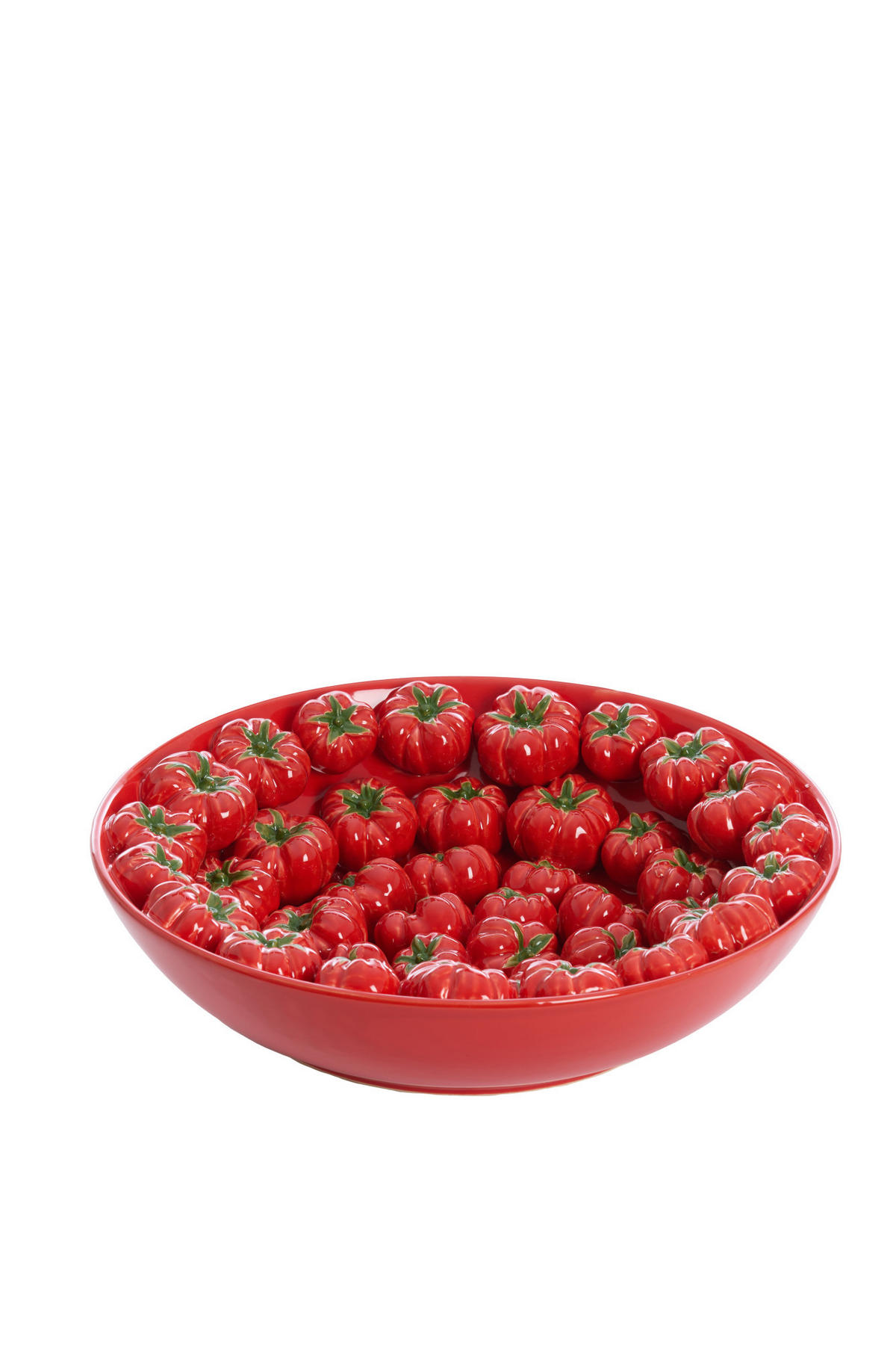 SCHALE Tamina Rot Ø43/12 cm - Rot, Keramik (43/12cm) - Light & Living