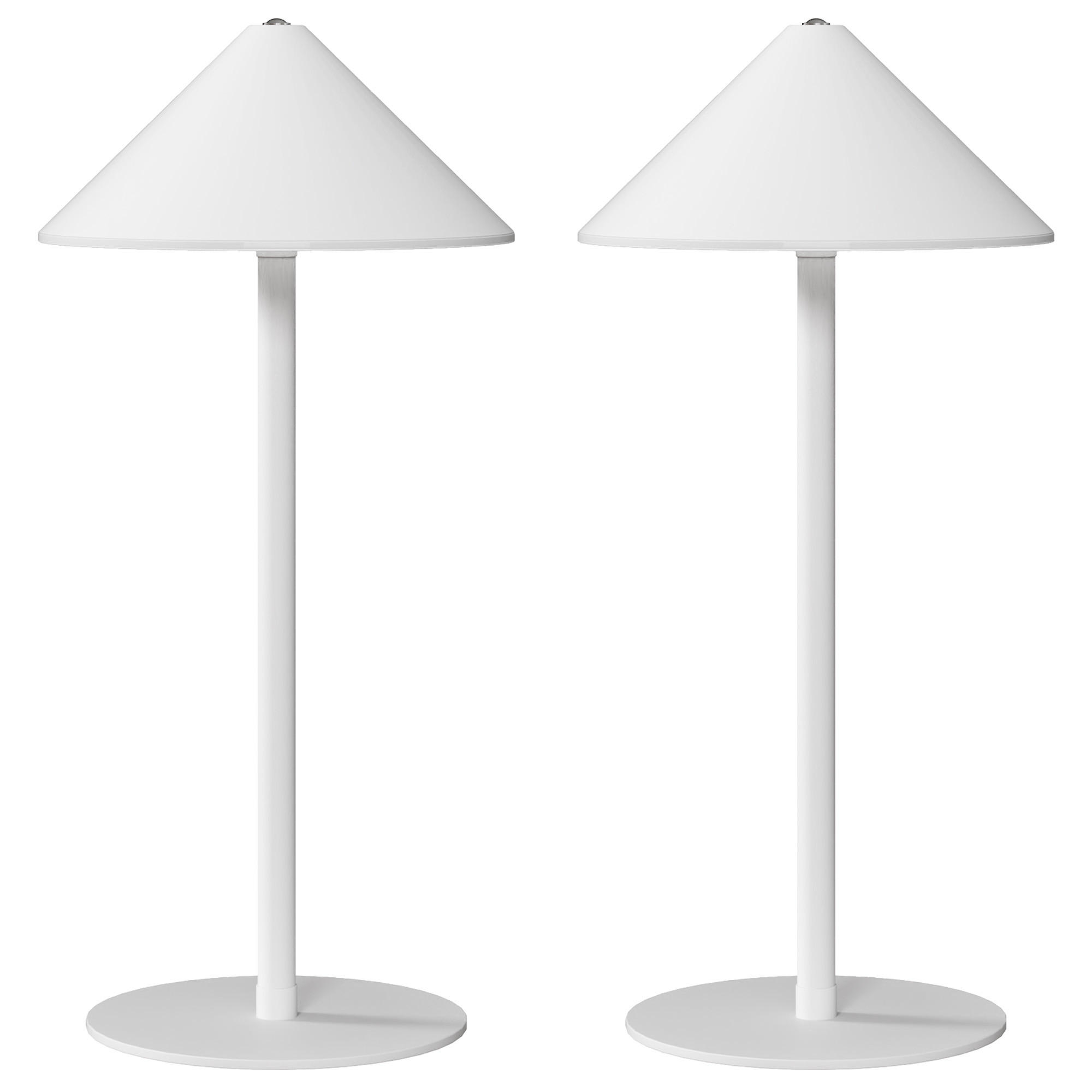 TISCHLAMPE 2er Set Metall Weiß - Weiß, Metall (15/15/31.5cm) - HOMCOM