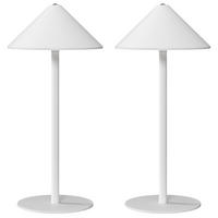 TISCHLAMPE 2er Set Metall Weiß - Weiß, Metall (15/15/31.5cm) - HOMCOM