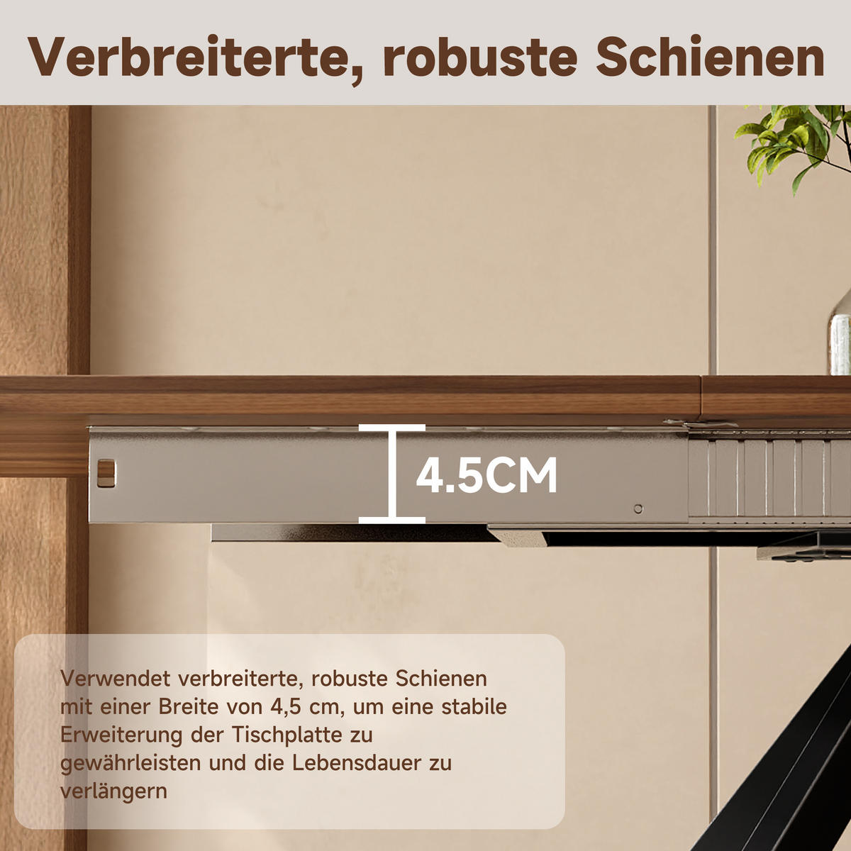ESSTISCH Ausziehbar 3 Längen Walnuss Metallbeine 160-240x90cm - Walnussfarben, Holzwerkstoff (240/90/74.5cm) - FLIEKS