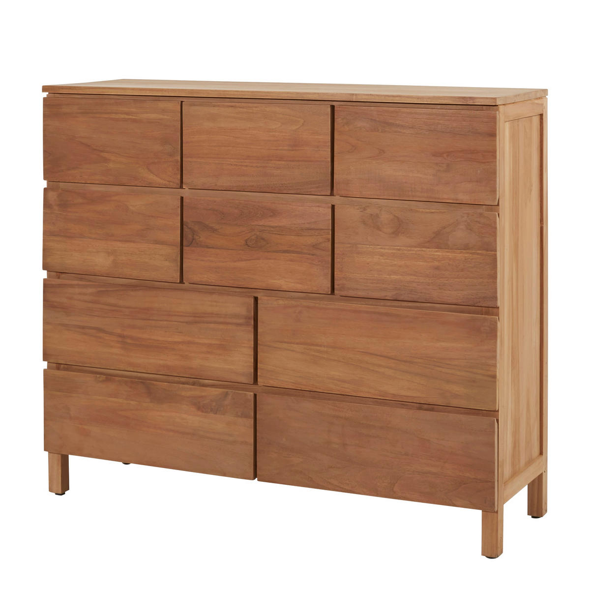KOMMODE Milano Natur aus Teak - Naturfarben, Holz (120/105/40cm) - Tikamoon