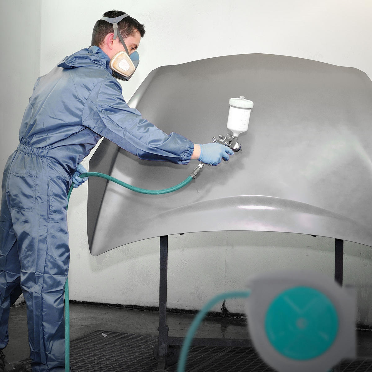 DRUCKLUFTSCHLAUCHTROMMEL 10m+1m - Grau, Kunststoff (14/26/39cm) - ECD-Germany