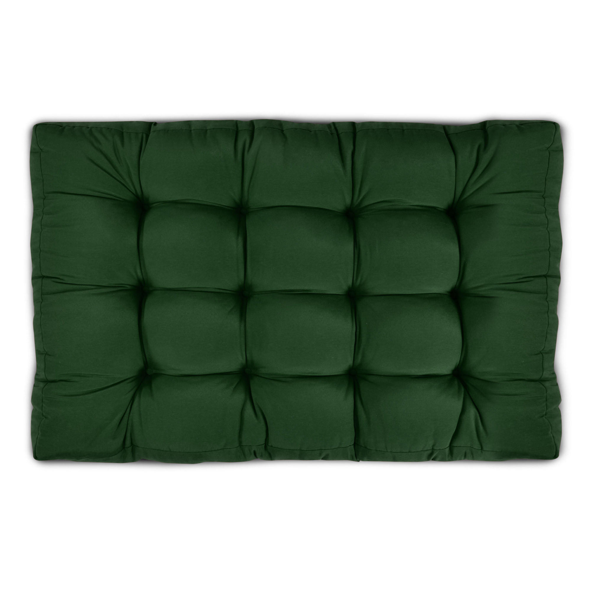 PALETTENKISSEN Eco Style Sitz 120/80/15 cm Dunkelgrün - Dunkelgrün, Textil (80/15/120cm) - Beautissu 